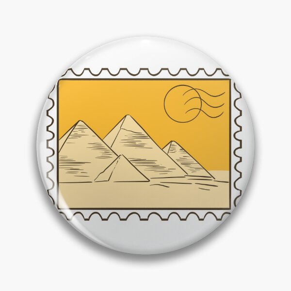 Item preview, Retro Giza Pyramids Vintage Postage Stamp Sticker designed and sold by UniqueVibesArt.