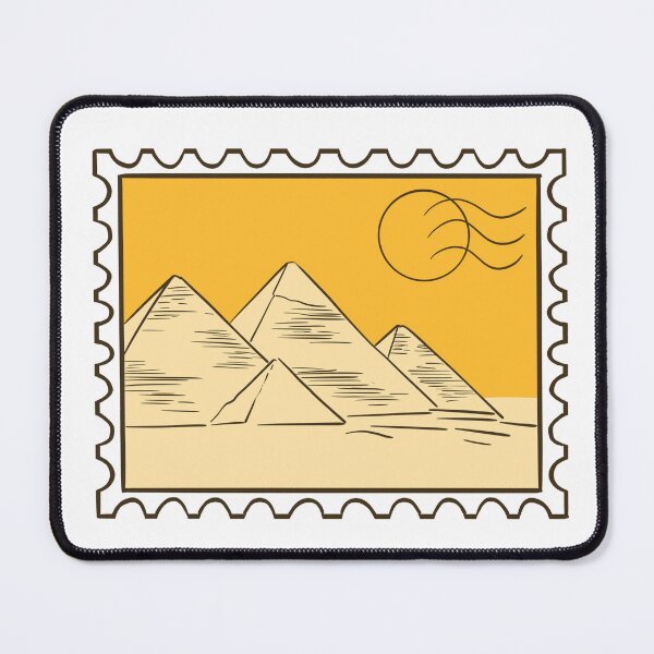Item preview, Retro Giza Pyramids Vintage Postage Stamp Sticker designed and sold by UniqueVibesArt.