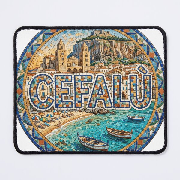 Item preview, Cefalu Sicily Mosaic Travel Sticker Souvenir Summer Edition designed and sold by Imaginarium of Chaos falcon88 .