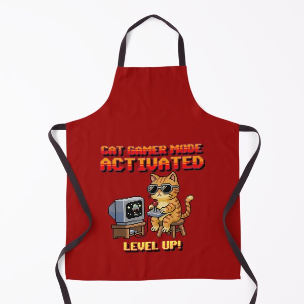 Item preview, Pixel Art Gaming Cat Level Up designed and sold by Coin Inserted.