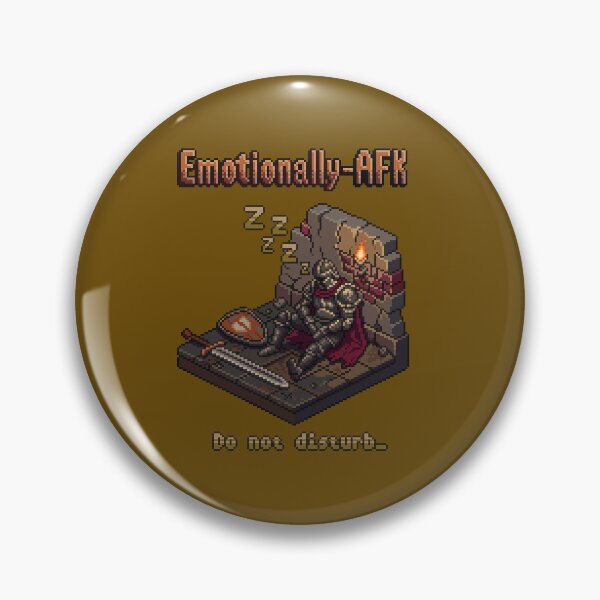Item preview, Emotionally AFK Pixel Knight designed and sold by Coin Inserted.