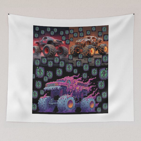 Item preview, TOCOCLAWS Mutant Madness: Bio-Slime and Magma Monster Trucks Poster designed and sold by TOCOCLAWS.