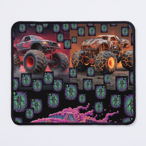 Item preview, TOCOCLAWS Mutant Madness: Bio-Slime and Magma Monster Trucks Poster designed and sold by TOCOCLAWS.