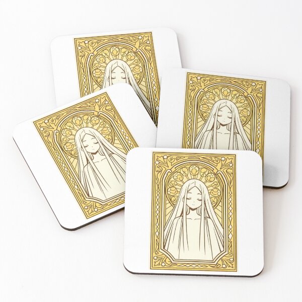 Item preview, Portrait - Woman closed eyes golden frame designed and sold by AnimeShin.