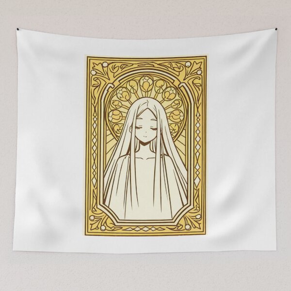 Item preview, Portrait - Woman closed eyes golden frame designed and sold by AnimeShin.