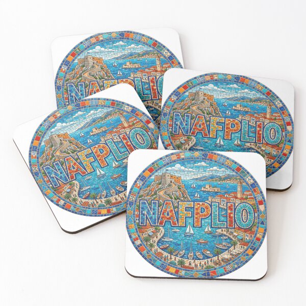 Item preview, Nafplio Greek Harbor Mosaic Travel Sticker Souvenir Summer Edition designed and sold by Imaginarium of Chaos falcon88 .