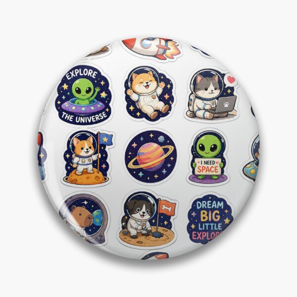 Item preview, Space Explorer Animals Sticker Pack designed and sold by FAZ-DESIGNS.
