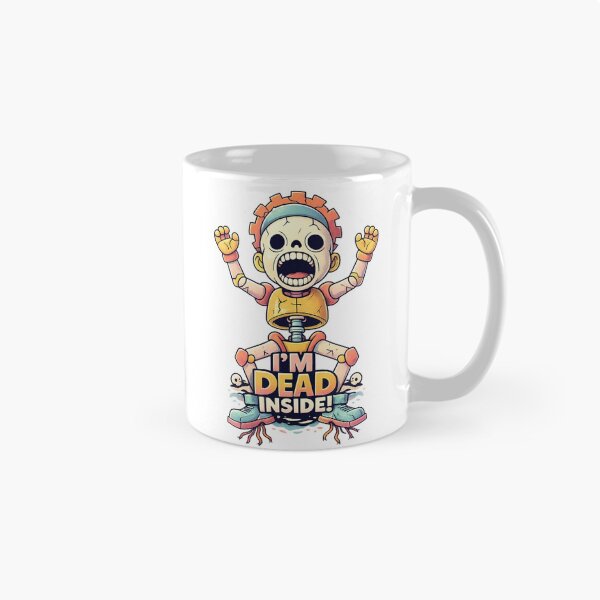 Item preview, I'm Dead Inside Shirt – Funny Skeleton Robot Meme designed and sold by SoftSproutstu.