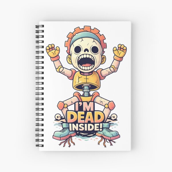 Item preview, I'm Dead Inside Shirt – Funny Skeleton Robot Meme designed and sold by SoftSproutstu.