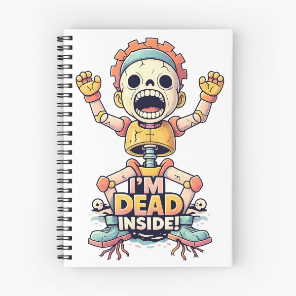 Item preview, I'm Dead Inside Shirt – Funny Skeleton Robot Meme designed and sold by SoftSproutstu.