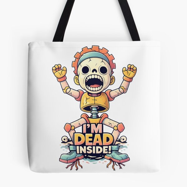 Item preview, I'm Dead Inside Shirt – Funny Skeleton Robot Meme designed and sold by SoftSproutstu.
