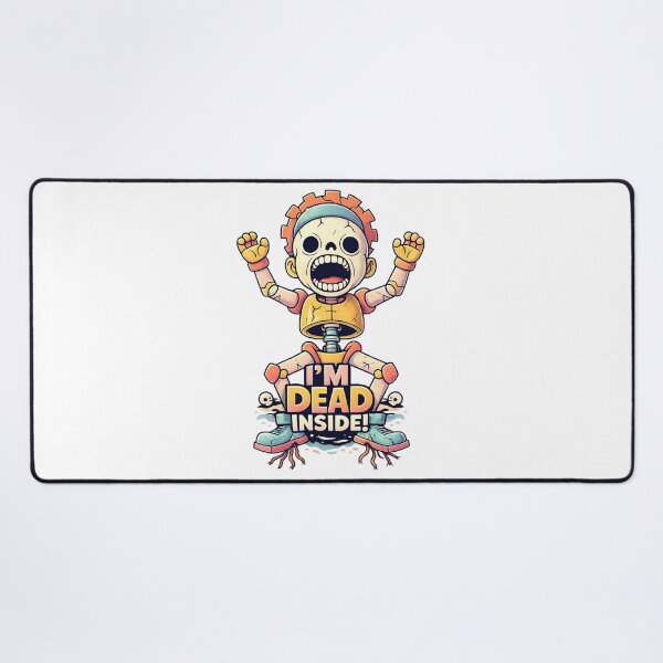 Item preview, I'm Dead Inside Shirt – Funny Skeleton Robot Meme designed and sold by SoftSproutstu.