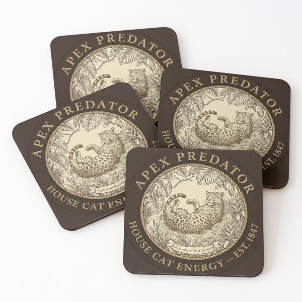 Item preview, Apex Predator House Cat Energy Jaguar Club Humor Badge designed and sold by CalmCapy Co.