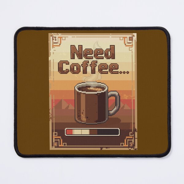 Item preview, Need Coffee... Pixel Art Coffee Lover Retro Gaming Design designed and sold by Coin Inserted.