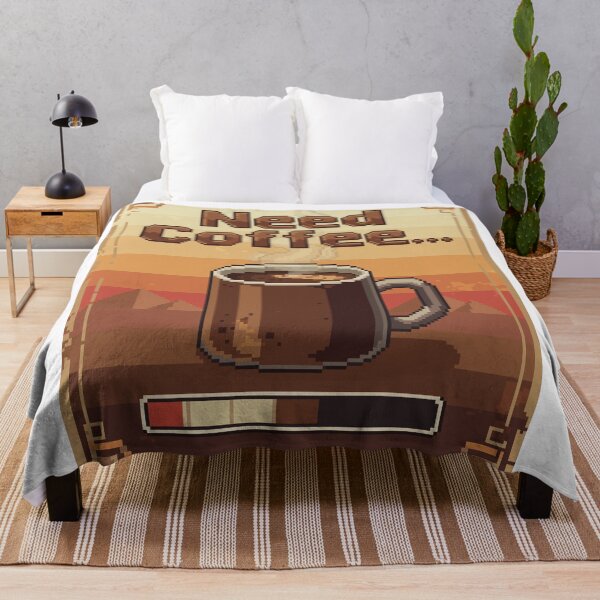 Item preview, Need Coffee... Pixel Art Coffee Lover Retro Gaming Design designed and sold by Coin Inserted.