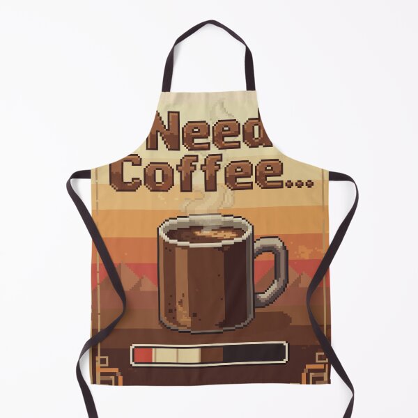 Item preview, Need Coffee... Pixel Art Coffee Lover Retro Gaming Design designed and sold by Coin Inserted.