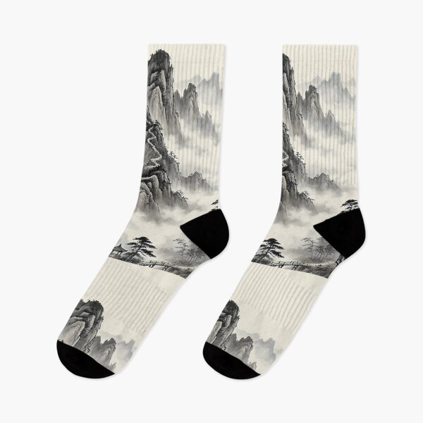 Item preview, ​Misty Mountain Serenity - Traditional Zen Landscape Art | SOO studio73 designed and sold by SOOstudio73.