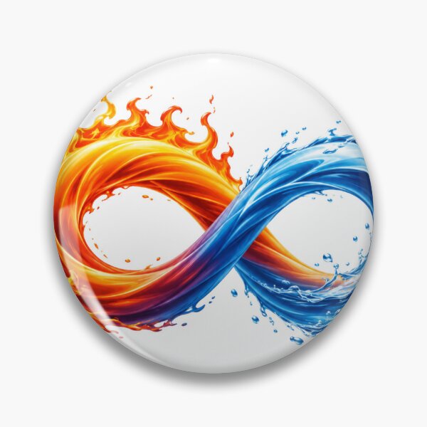 Item preview, Symbol of the infinity of fire and water: elemental balance energy design designed and sold by FusiTink.