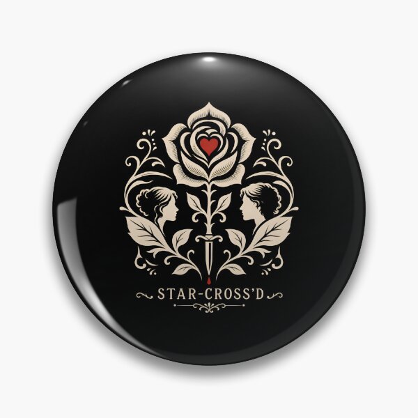 Item preview, Star-Cross'D Crest Symmetrical Rose Profiles Art designed and sold by Fenay Designs.