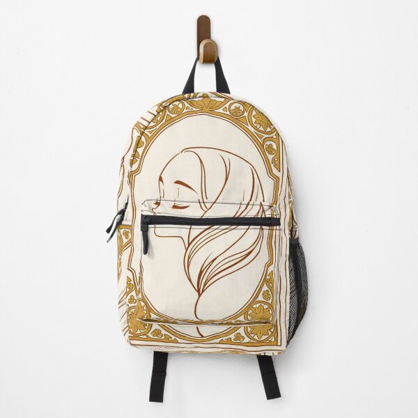 Item preview, Portrait - Woman profile closed eyes golden frame designed and sold by AnimeShin.