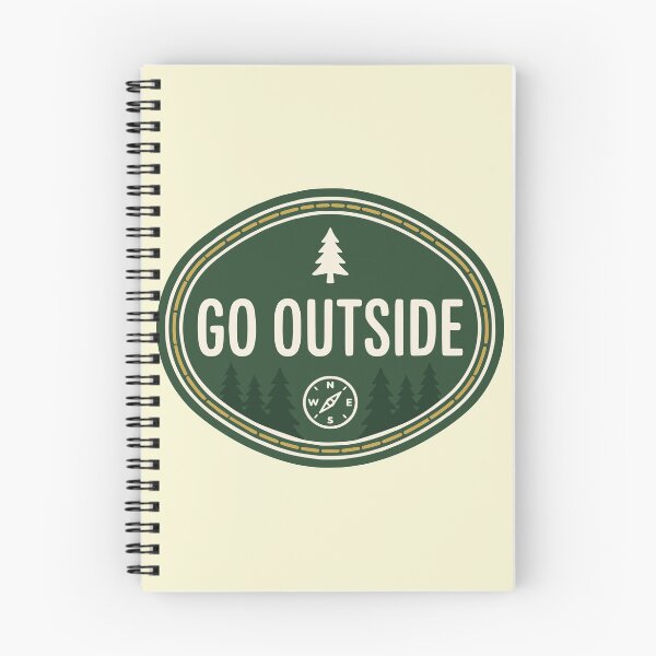 Item preview, Go Outside Vintage Pine Tree Adventure Compass Badge designed and sold by Imaginationbeyond.