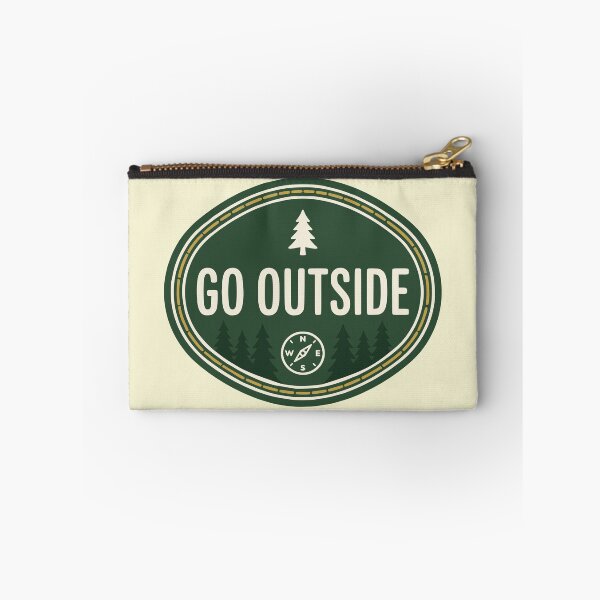 Item preview, Go Outside Vintage Pine Tree Adventure Compass Badge designed and sold by Imaginationbeyond.