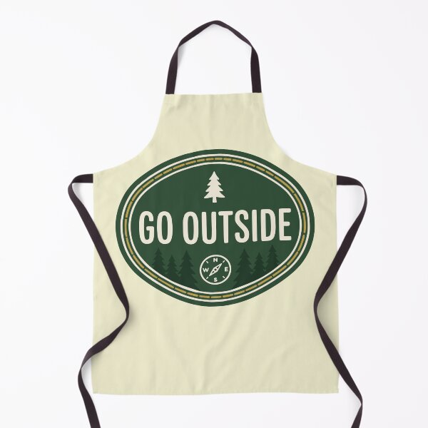 Item preview, Go Outside Vintage Pine Tree Adventure Compass Badge designed and sold by Imaginationbeyond.