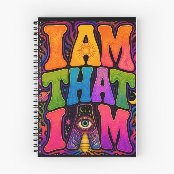 Item preview, I Am That I Am - Psychedelic Spiritual Typography Art designed and sold by Soul Garden Studio.