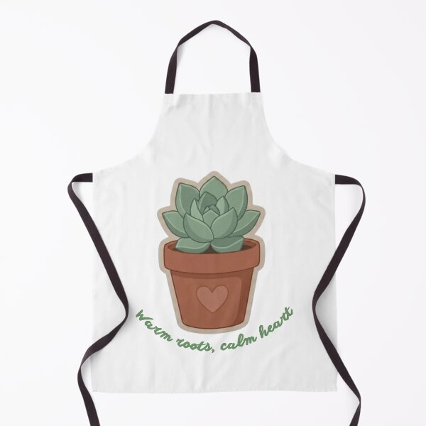 Item preview, Cute Succulent in Heart Pot - Warm Roots Calm Heart Cottagecore Art designed and sold by moodandwearshop.