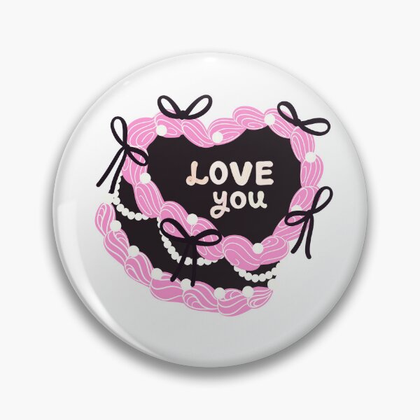 Item preview, love you cake kawaii pastel goth pink frosting  designed and sold by pasteldreams26.