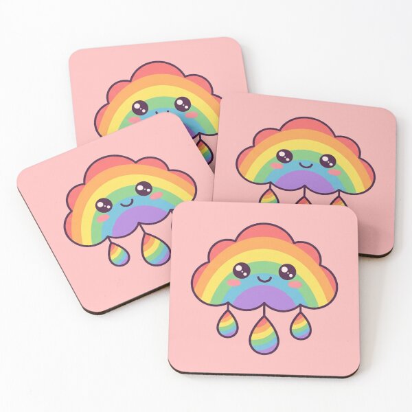 Item preview, Kawaii Rainbow Pride Cloud Illustration designed and sold by Arte Para Rebaja.