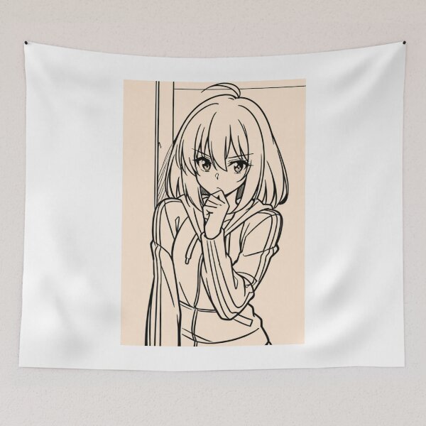 Item preview, Portrait - Young dreamy girl hoodie hand mouth designed and sold by AnimeShin.
