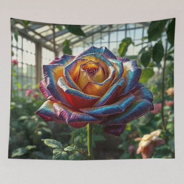 Item preview, Rainbow Multicolor Rose in Greenhouse designed and sold by Pioneer Spirit Market.