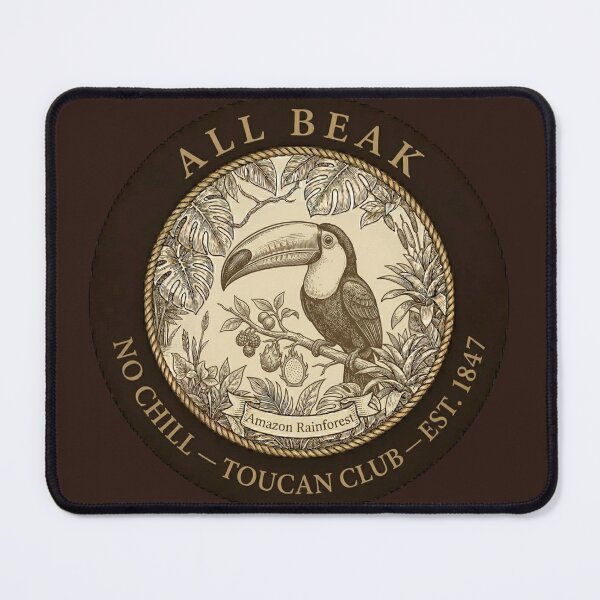 Item preview, All Beak No Chill Toucan Club Humor Badge designed and sold by CalmCapy Co.