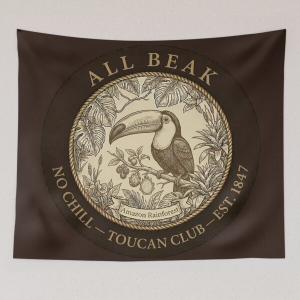 Item preview, All Beak No Chill Toucan Club Humor Badge designed and sold by CalmCapy Co.