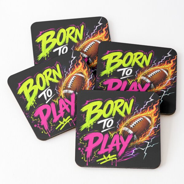 Item preview, Born To Play Football Graffiti Design | Neon Soccer Ball Flames Streetwear designed and sold by DoneAndDusted.