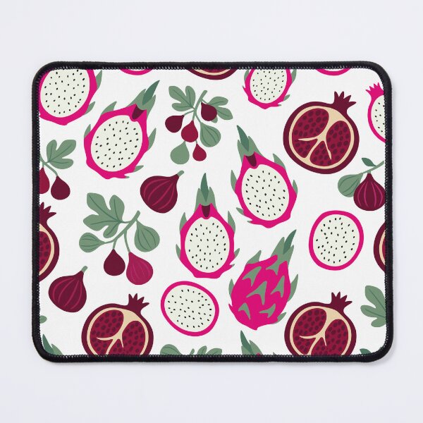 Item preview, Cute Flat Dragon Fruit Pomegranate Figs Seamless Pattern Vector Art designed and sold by DiNata.