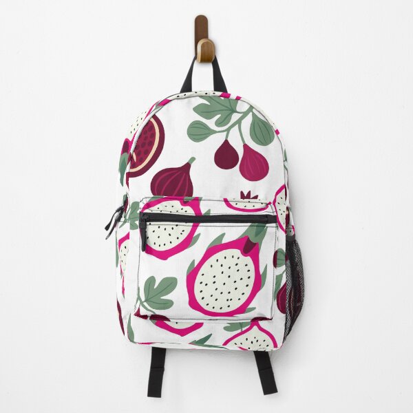 Item preview, Cute Flat Dragon Fruit Pomegranate Figs Seamless Pattern Vector Art designed and sold by DiNata.