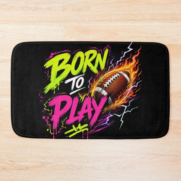 Item preview, Born To Play Football Graffiti Design | Neon Soccer Ball Flames Streetwear designed and sold by DoneAndDusted.