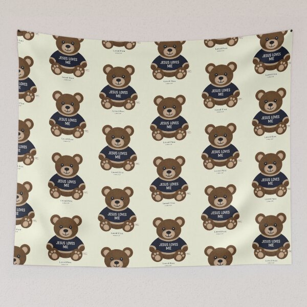 Item preview, Jesus Loves Me Teddy Bear designed and sold by InkRevolt.