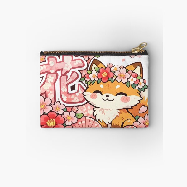 Item preview, Flower Kitsune – Kawaii Japanese Floral Fox Sticker designed and sold by kawaii animal store (in Japan).