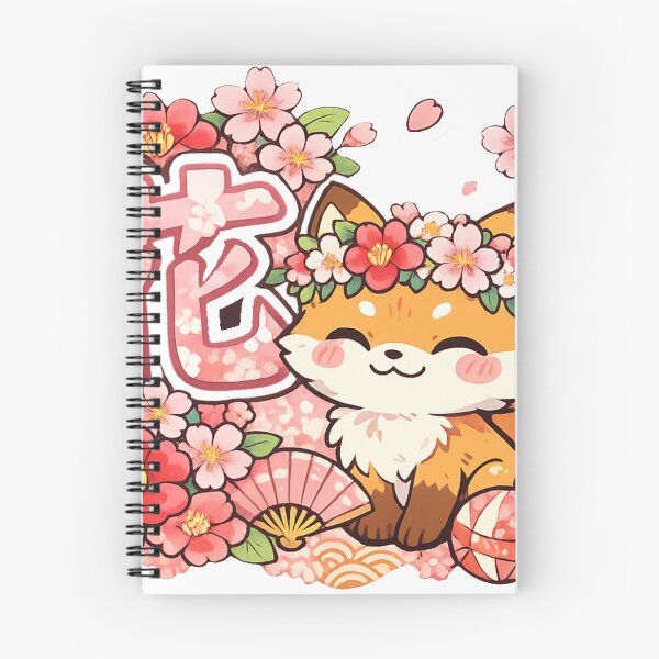 Item preview, Flower Kitsune – Kawaii Japanese Floral Fox Sticker designed and sold by kawaii animal store (in Japan).