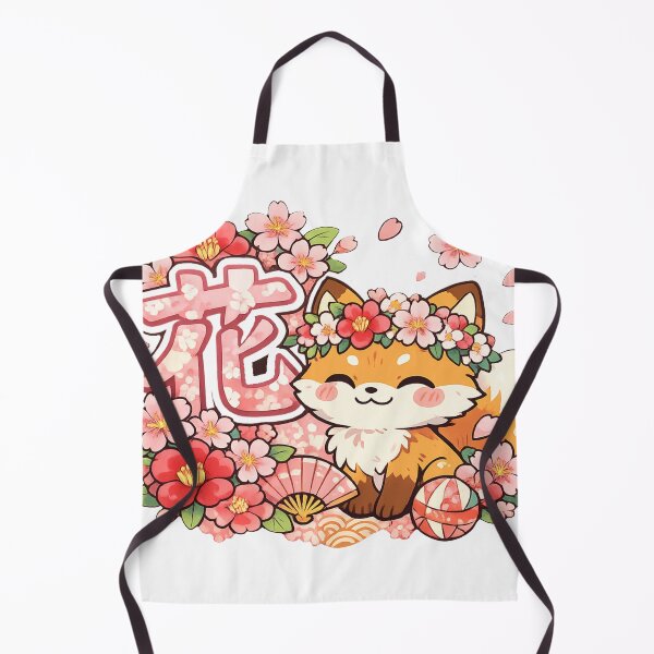 Item preview, Flower Kitsune – Kawaii Japanese Floral Fox Sticker designed and sold by kawaii animal store (in Japan).