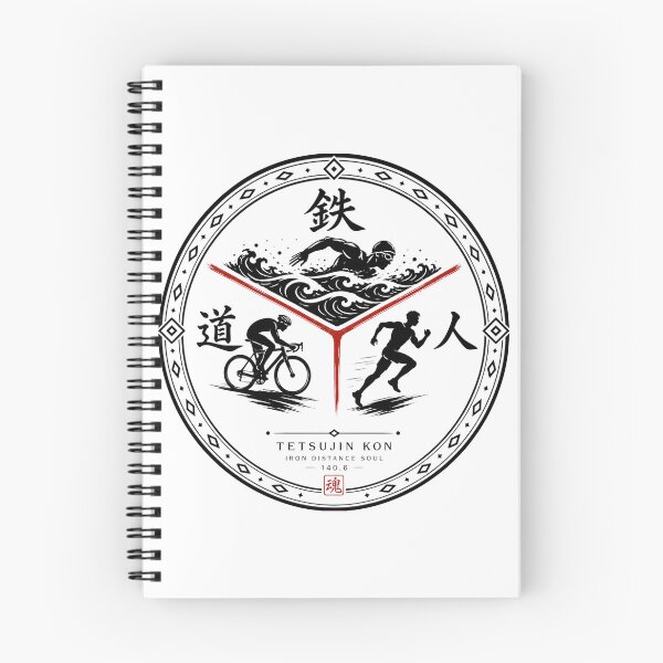 Item preview, 鉄人魂 Japanese Kamon Triathlon Iron Distance Sticker Art designed and sold by Locker39.