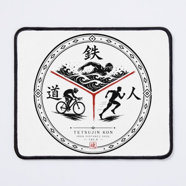 Item preview, 鉄人魂 Japanese Kamon Triathlon Iron Distance Sticker Art designed and sold by Locker39.