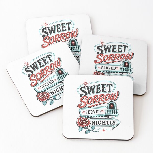 Item preview, Sweet Sorrow Neon Sign Retrowave Romeo and Juliet Art designed and sold by Fenay Designs.