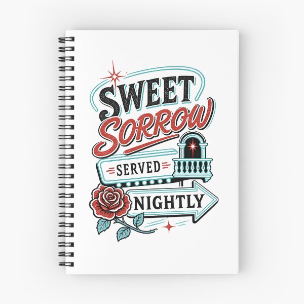 Item preview, Sweet Sorrow Neon Sign Retrowave Romeo and Juliet Art designed and sold by Fenay Designs.