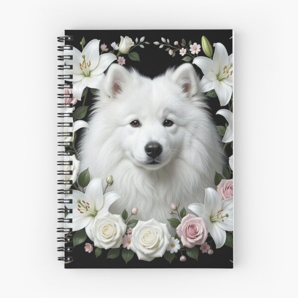 Item preview, Samoyed | Floral Frame designed and sold by JanjjaSoulInk.