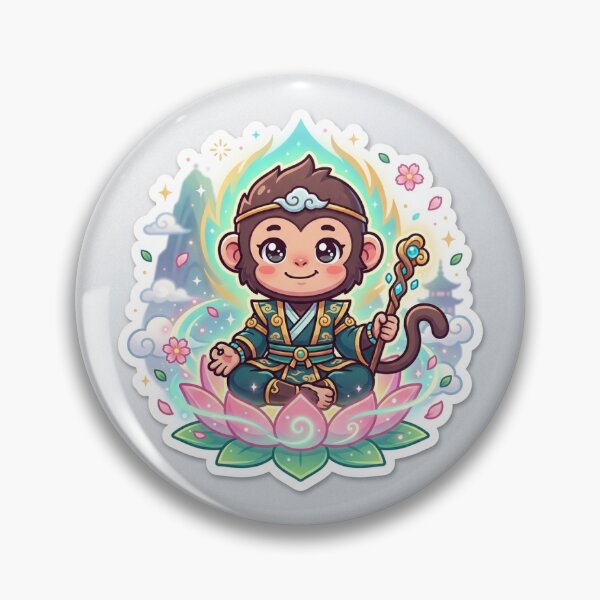 Item preview, Cute Monkey Cultivator Anime Sticker, Xianxia Fantasy Kawaii Design designed and sold by uegi.