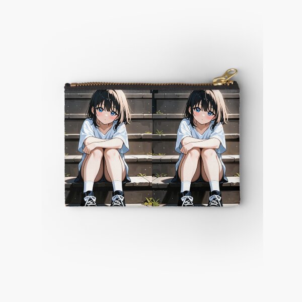 Item preview, Portrait - Young girl sitting steps designed and sold by AnimeShin.